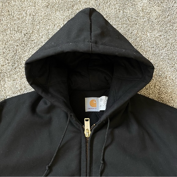 Vintage Carhartt Canvas Quilt Lined Jacket 90s JQ1005 Size XL - Picture 3 of 8